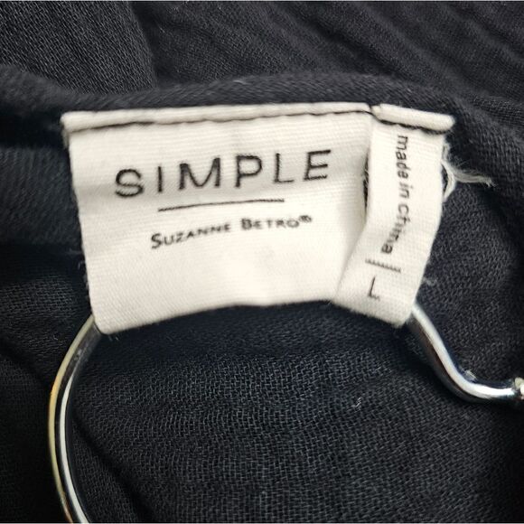 SIMPLE BY SUZANNE METRO Black Midi Dress - Size Large - Picture 7 of 8